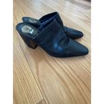 Vince Camuto Black Leather Block Heel Mule - EU 37 / US 6 1/2 Sophisticated Chic Photo 1