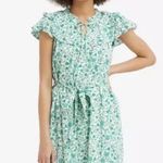 Draper James Flutter Sleeve Floral Dress Green Woodblock Floral Sz XXL Photo 0