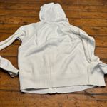Eddie Bauer White Cotton Knit Zip Up Hoodie Sweater Women's M Mesh Detail Photo 6