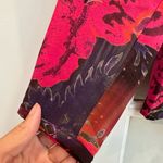 Nanette Lepore  Watercolor Mirror Image Floral Roses Silk Blouse Top Size 2 XS Photo 8