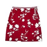 White Stag VTG Y2K  Red Floral Wrap Skirt Women’s 12 – Hawaiian Cotton Midi Photo 1