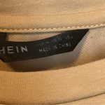 SheIn Oversize Polina Crop Cropped Crewneck T-Shirt Brown Medium Photo 6