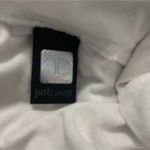 Just Cavalli  Size Small  Top Blouse Short Sleeve Abstract Embellished Photo 6