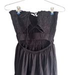 SUMMER AWAY Gaia Smocked Midi Dress Black Small Photo 6