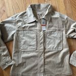 Democracy  Corduroy Shirt Jacket Women XS Tan  Corduroy Button Front Shacket Photo 0