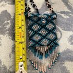 Blue Beaded Medicine Bag Necklace NWOT Photo 6