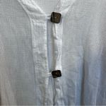 Elegant White Women's Mesh Tunic Top Size Large Cardigan Style Buttons Cotton Photo 6
