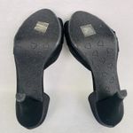 Michaelangelo Michelangelo Maribelle Black Satin Bow Heels 7 Peep Toe Platform Wedding Shoes Photo 5