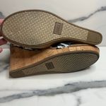 Toms  Women's Blue Black White Canvas Cork Wedge Comfort Sienna Sandals Sz 8.5 Photo 6