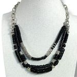 Free People Oceanfront Layered Necklace in Black NWT Bohemian Beach Beaded Photo 4