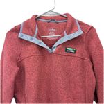 LL Bean Womens Rust Orange Sweater Fleece Pullover 1/4 Snap Size XS Pockets Photo 4