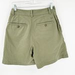 Tna Olive Green Cotton Blend Zip Fly Pocket Pleated Shorts Women's Size 4 FLAWED Photo 1