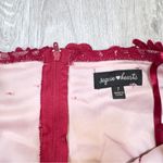 Sequin Hearts Red Lace High Slit Maxi Skirt M Photo 4