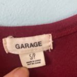 Garage Red Maroon Cold Shoulder Shirt Photo 3