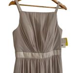 After Six NEW The Dessy 6729 Lux Chiffon Bridesmaid Formal Gown Dress Grey 10 Photo 3