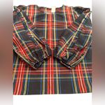 J.Crew NWT Holiday Stewart Tartan Plaid Ruffle Sleeve Top Size Large Photo 6