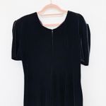 VTG Sheena Dress Size M Black Velvet Rhinestone Puff Sleeve Whimsigoth 90s Glam Size M Photo 7