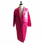 American Vintage NWT Fluorescent Pink Wool Double Breasted Coat Old Money Winter Photo 1