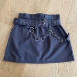 LF  Carmar Mini Skirt with Belt and Buckles in Grey Photo 3