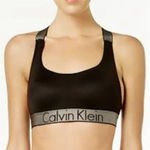 Calvin Klein  Women's Small‎ Lightly Lined Bralette Black/Grey Sports Bra Photo 0