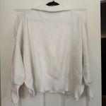 Amazon Women’s White V-Neck Half-Zip Sweater Photo 2