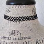 Black thread Y2K choker necklace Silver Photo 0