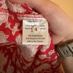 Tuckernuck Mille red Zinnia floral short sleeve blouse Photo 3