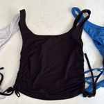 Cotton On Blue, Black, and White Ruched Tank Tops. Size small. 3 tops Photo 3
