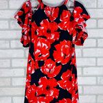 Trina Turk NWT Poppy Print Cold Shoulder Shift Dress Size XS Photo 2