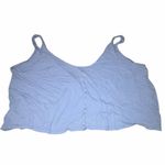 Free People Periwinkle Blue Bulls Eye Twist Front Tank Top Shirt size Large Photo 4