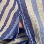 Robert Louis ❄️❄️❄️3 for 12$❄️❄️❄️Blue and White Striped 3/4 Sleeve Blouse Photo 8