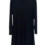 Loft NWT Pearlized Cuff Flare Sweater Dress in Black - Size M Photo 3