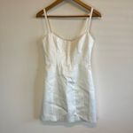 Lovers + Friends Troy Mini Dress White Satin Size X-Small Photo 2