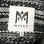 Milly  Avery Black White Textured Tweed Leather Trim Jacket Blazer Moto Size 10 Photo 7