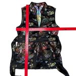 Divided  Y2K 2000s Oriental Kimono Top Black Satin Japanese Asian Print Small (6) Photo 5