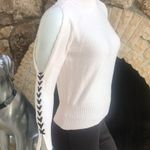 1. State  Cold Shoulder Turtleneck Light Pink Lace Up Sleeve Women's Size XXS Photo 1