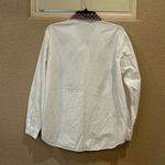 Vintage Bobbie Brooks Christmas Holiday Festive White Oxford Button Down Shirt Size M Photo 5