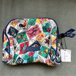 Vera Bradley NWT  Medium Zip Cosmetic Bag in Cuban Stamps Tropical Vacation Theme Photo 0