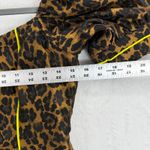 For Love & Lemons Leopard Print Mini Dress Puff Sleeve Yellow Trim S Photo 1