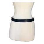 Cipriani Belt Glazed Cowhide On PVC Lining Black Gold Tone Buckle Size Large Photo 15