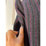 Vintage 80s Go With Tiger wool blend high waist sailor Black &pink pants Small Size 24 Photo 4