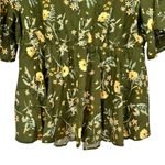 BloomChic Floral Print Ruffles Surplice Neck Blouse size 14/16 in Moss NWT Green Photo 7