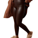 Aerie Offline By  Real Luxe Faux Leather Hi Rise Leggings Size Small Brown Vegan Photo 0
