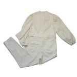 J.Crew NWT Tall Puff-sleeve Chino Jumpsuit in Ivory Cotton Belted 1-Piece 6T Photo 4