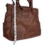 Vegan Leather Hobo Tote Bag In Brown Faux Leather Boho Medium Photo 4