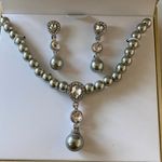 Charter Club NWT  Silver and Gray Pearl Earring Set Photo 1
