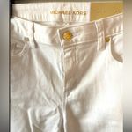 Michael Kors Izzy Cropped Skinny Mid Rise Jeans Size 6 White NWT Photo 5