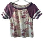 Free People Wish You Were Here Floral Print Short Sleeve Tee Y2K X-Small NWT Photo 4