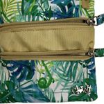 Glove It Crossbody Bag Purse Womens Floral Tropical Leaf Multi Zip Polyester Green Photo 7