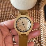 •Bamboo leather wristwatch• Brown Photo 7